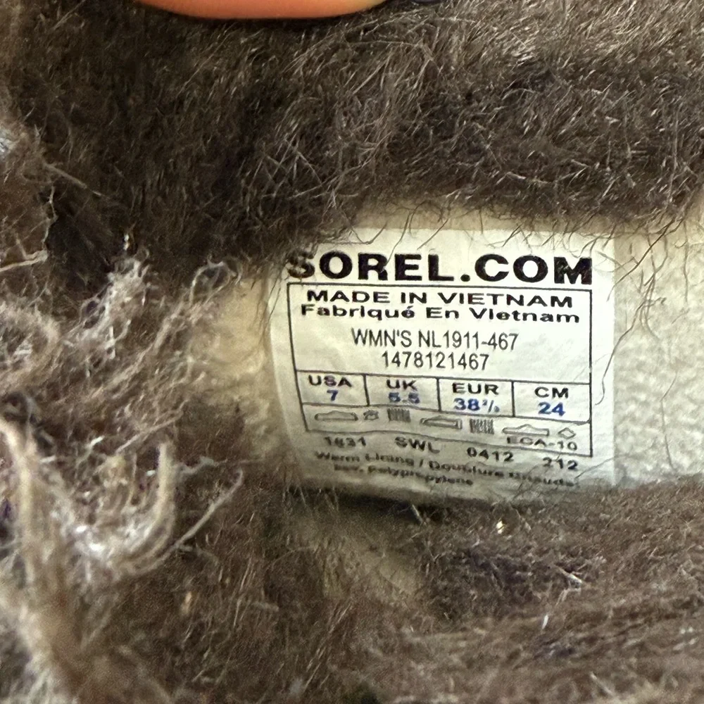 Sorel Tofino Waterproof Winter‎ Boots Fauz Fur Size 7 Blue Beige Quilted